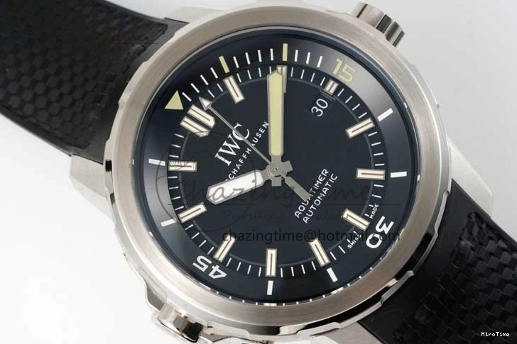 MIROTIME 1229 TechFriendly Aquatimer SS IW3290 RSF 1:1 Best Edition Black Dial on Black Rubber Strap A 7076